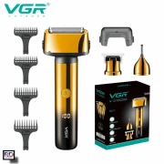 VGR ماكينة حلاقة كهربائية لاسلكية قابلة لاعادة الشحن ضد الماء V-367