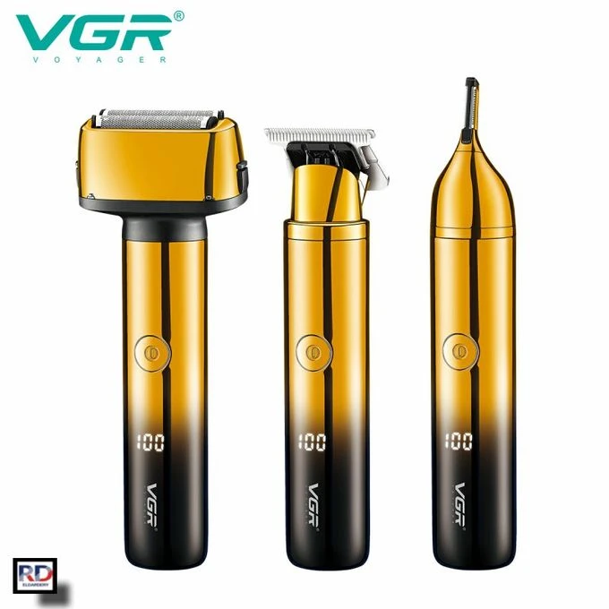 VGR ماكينة حلاقة كهربائية لاسلكية قابلة لاعادة الشحن ضد الماء V-367