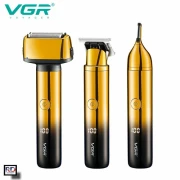 VGR ماكينة حلاقة كهربائية لاسلكية قابلة لاعادة الشحن ضد الماء V-367