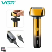VGR ماكينة حلاقة كهربائية لاسلكية قابلة لاعادة الشحن ضد الماء V-367