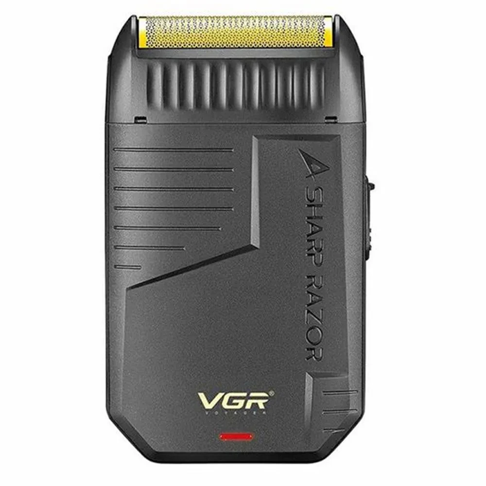 ماكينة تنعيم اللحية في جي ار Professional قابلة للشحن للاستعمال الرطب والجاف، اسود - V-375