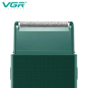 ماكينة تنعيم اللحية في جي ار Professional قابلة للشحن ، اخضر - V-376