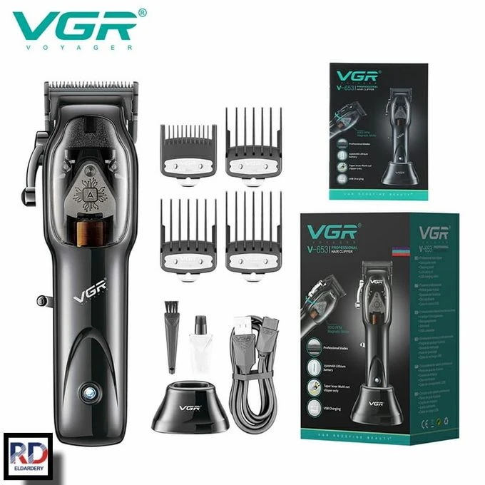 VGR ماكينة حلاقة كهربائية لاسلكية قابلة لاعادة الشحن ضد الماء V-653