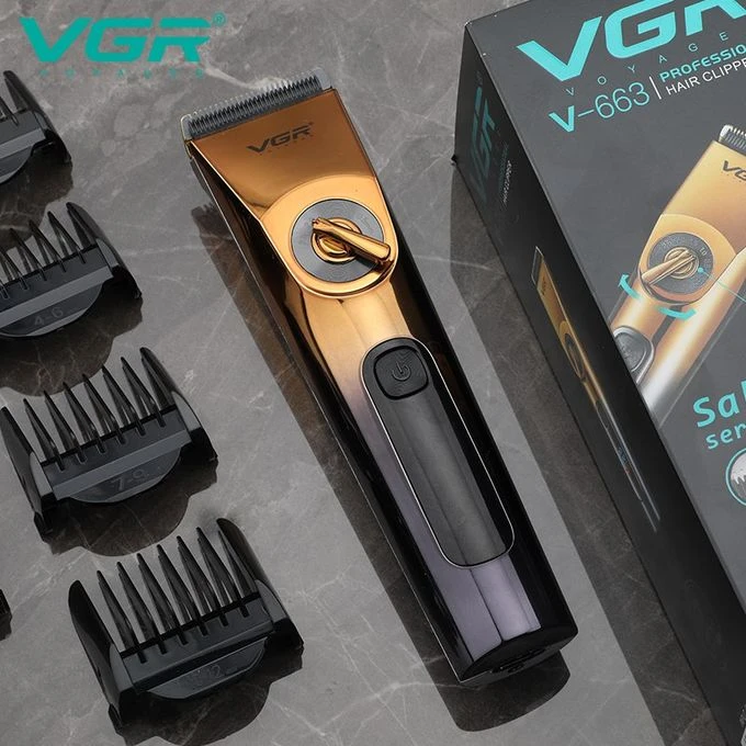 VGR ماكينة حلاقه الشعر الاحترافية القابلة لإعادة الشحن V-663