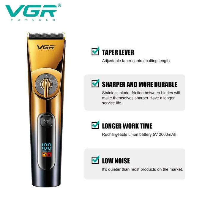VGR ماكينة حلاقه الشعر الاحترافية القابلة لإعادة الشحن V-663