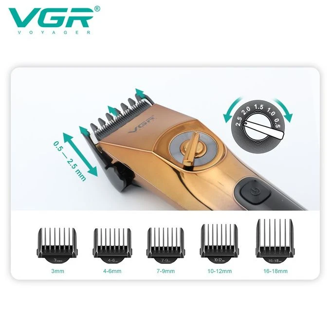 VGR ماكينة حلاقه الشعر الاحترافية القابلة لإعادة الشحن V-663