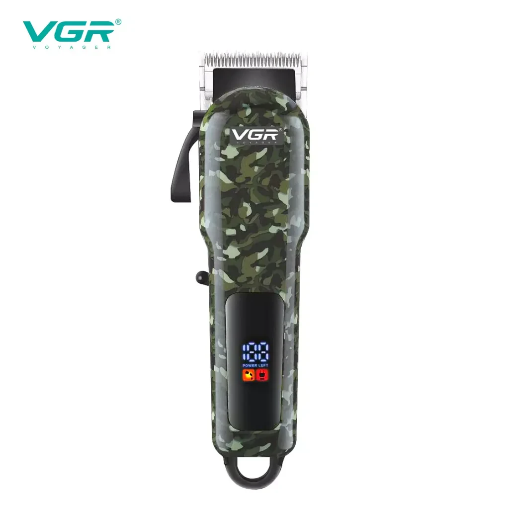 ماكينة تشذيب اللحية الاحترافية VGR V-665 للرجال مع شحن سريع، وقت تشغيل 180 دقيقة، للاستخدام السلكي واللاسلكي