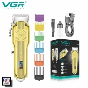 VGR ماكينة حلاقة كهربائية لاسلكية قابلة لاعادة الشحن ضد الماء V-672