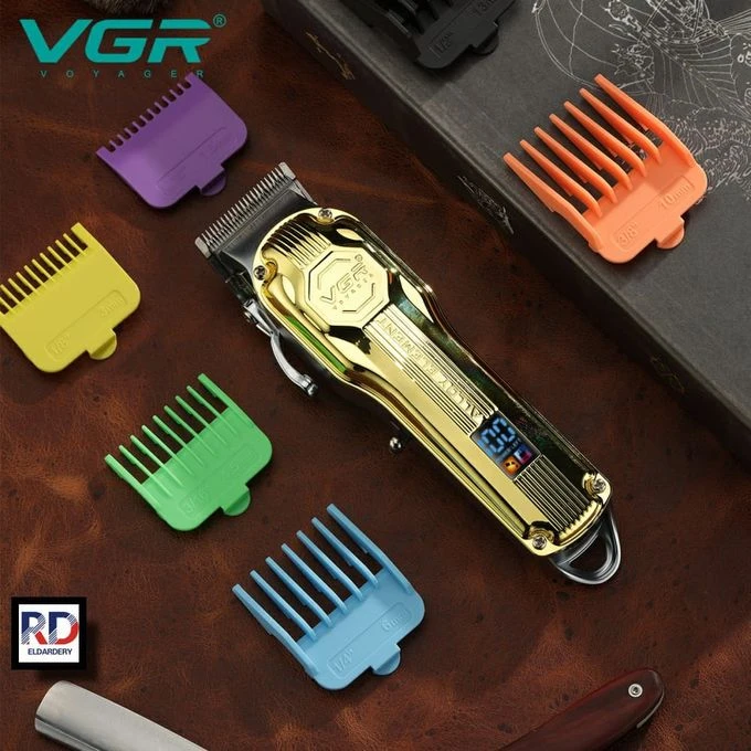 VGR ماكينة حلاقة كهربائية لاسلكية قابلة لاعادة الشحن ضد الماء V-672