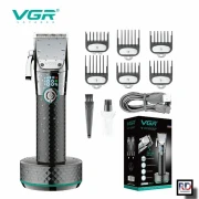 VGR ماكينة حلاقة كهربائية لاسلكية قابلة لاعادة الشحن ضد الماء V-682