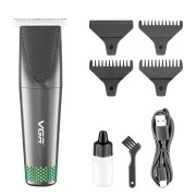 ماكينة تشذيب الشعر في جي ار بملحقات، للاستخدام الجاف، اسود - V-925