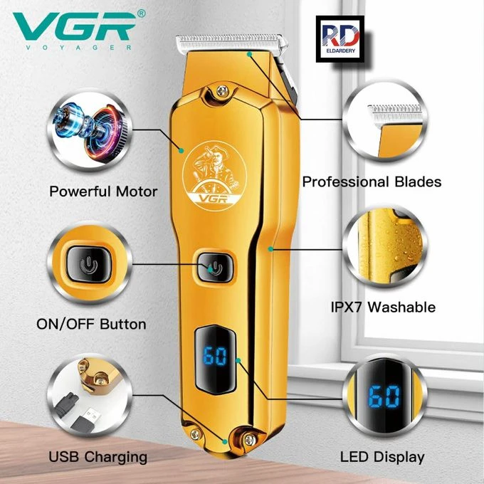 VGR ماكينة حلاقه الشعر الاحترافية القابلة لإعادة الشحن V-927