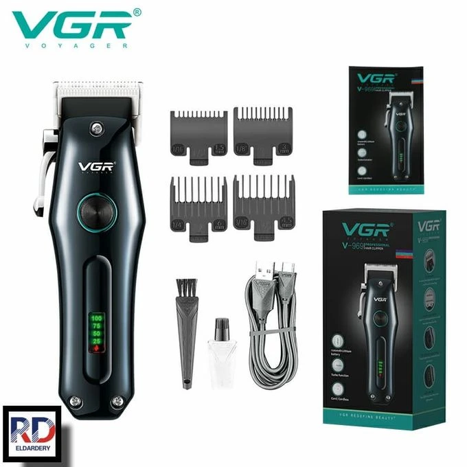 VGR ماكينة حلاقة كهربائية لاسلكية قابلة لاعادة الشحن ضد الماء V-969