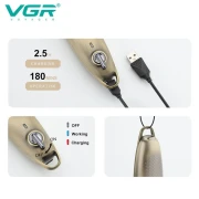 VGR ماكينة حلاقة كهربائية لاسلكية قابلة لاعادة الشحن ضد الماء V-978