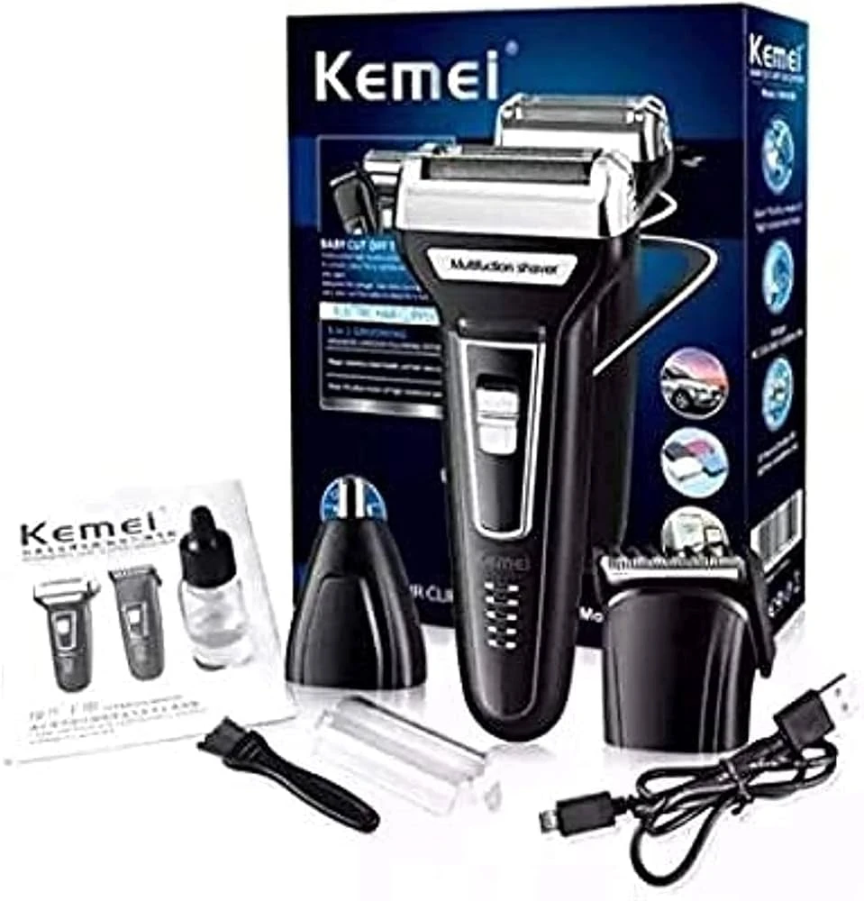 ماكينة حلاقة 3 في 1 كيمي Kemei KM-6558 شحن شعر وذقن وانف