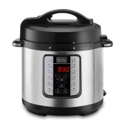 طنجرة ضغط كهربائية EZ Smart Steam Pot 7 في 1 من Black + Decker PCP1000-B5 سعة 6 لتر وقوة 1000 وات