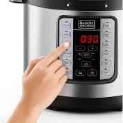 طنجرة ضغط كهربائية EZ Smart Steam Pot 7 في 1 من Black + Decker PCP1000-B5 سعة 6 لتر وقوة 1000 وات