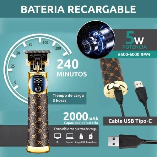 VGR V-942 - ماكينة حلاقة كهربائية احترافية. قابله للشحن للرجال