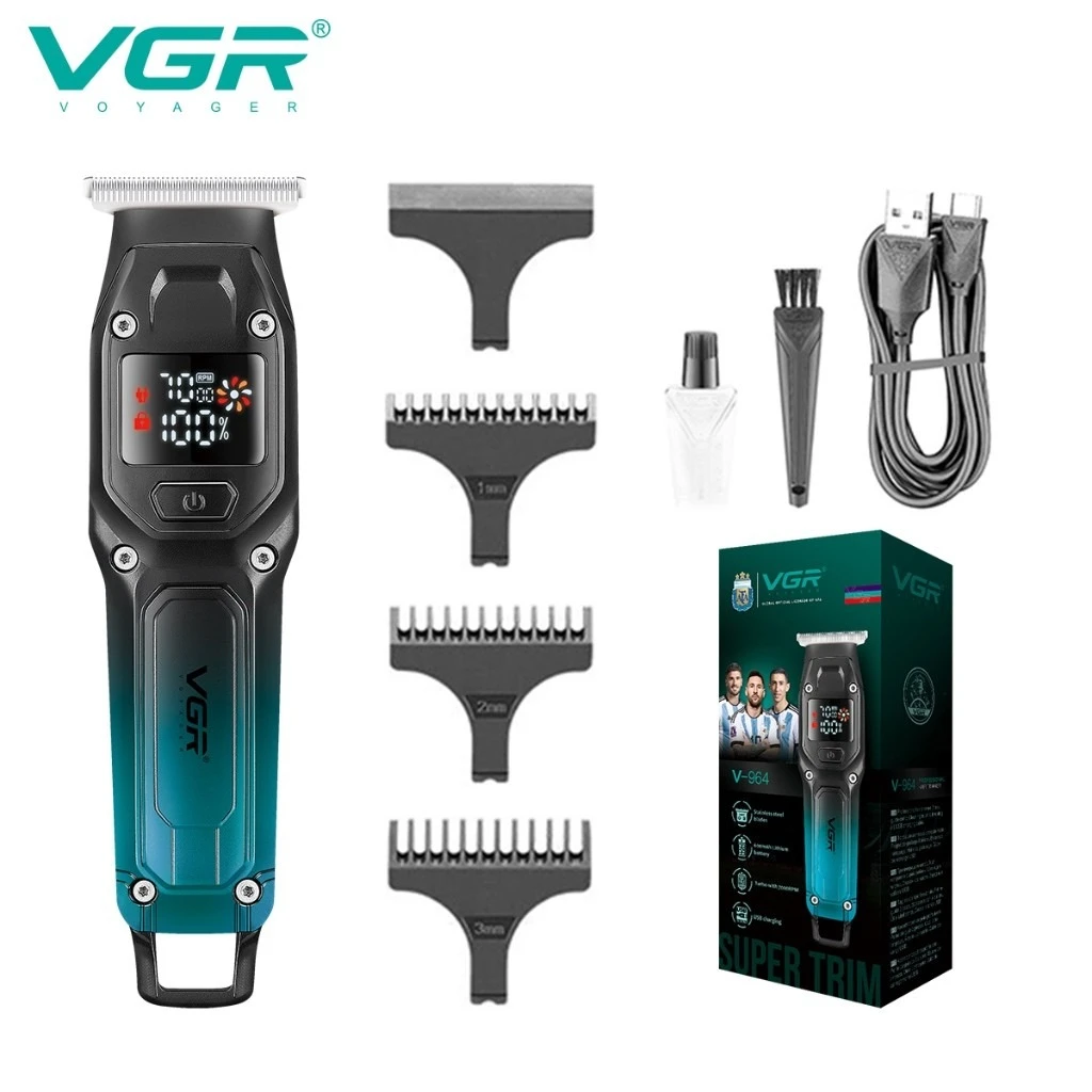 ماكينة قص الشعر Vgr V-964 الاحترافية اللاسلكية القابلة لإعادة الشحن للرجال