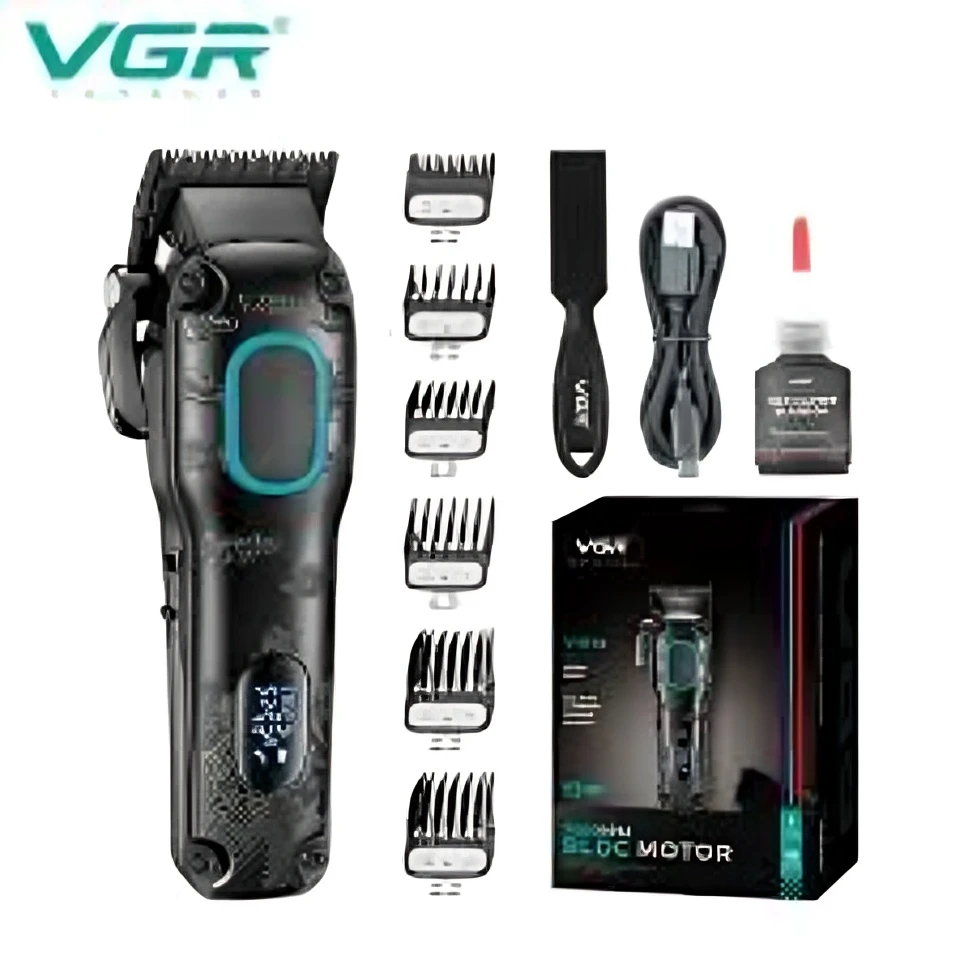 VGR V-016 - ماكينة قص الشعر الاحترافية ذات الجودة العالية، قابلة لإعادة الشحن