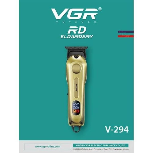 VGR V-294 - ماكينة حلاقة كهربائية احترافية للرجال. قابلة لإعادة الشحن.