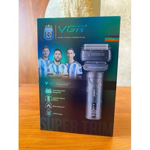 VGR ماكينة حلاقة احترافية V-368 مقاومة للماء IPX 6 مع شحن USB.