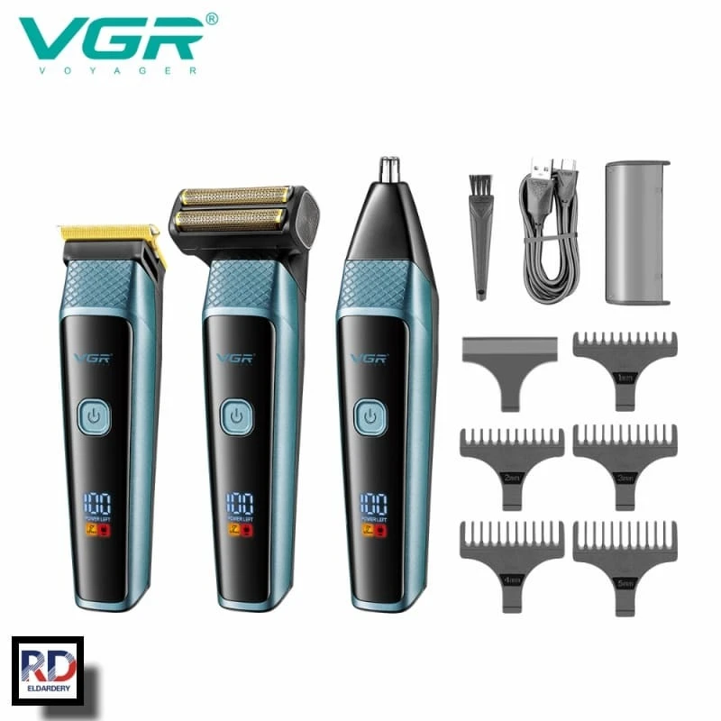 VGR VGR ماكينة حلاقة كهربائية لاسلكية قابلة لاعادة الشحن ضد الماء V-366