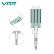 مكواة تجعيد الشعر الكهربائية الاحترافية VGR V-595 | تصفيف شعر أنيق، مكواة تجعيد شعر احترافية بثلاث أسطوانات