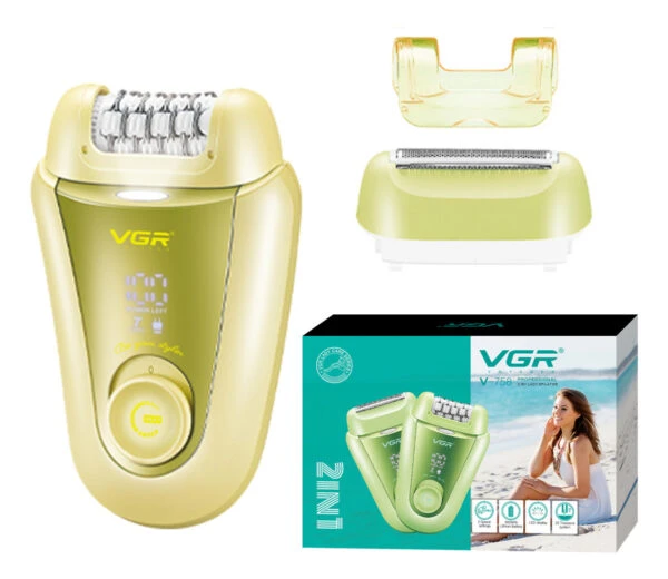 ماكينة حلاقة كهربائية 2 في 1 Vgr V-758 Turbo USB لإزالة الشعر