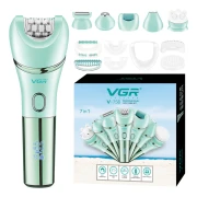 ماكينة إزالة شعر الوجه الكهربائية Vgr V-756 IPX7 Turbo 7 في 1 للنساء