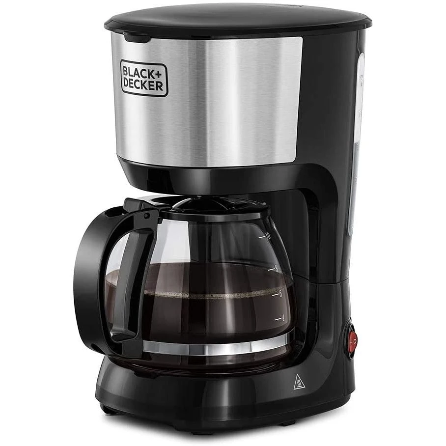 ماكينة قهوة بلاك+ديكر، 750 وات، اسود/ فضي- DCM750S-B5