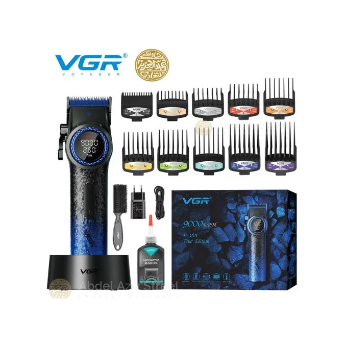 VGR ماكينة قص الشعر الاحترافية للرجال V-001 Blue pro