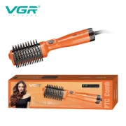 VGR V-497 فرشاة هواء ساخن مشط مجفف شعر مشط تصفيف الشعر سريع الجفاف مستقيم مجعد