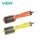 VGR V-497 فرشاة هواء ساخن مشط مجفف شعر مشط تصفيف الشعر سريع الجفاف مستقيم مجعد