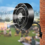 مروحة حائط بريفيكس، 18 بوصة، Wfm-180 - أسود