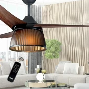 مروحة سقف برفكس جامبو، إضاءة مودرن، 56 بوصة، ريموت كنترول، 3 سرعات ، بني، CFJ-563