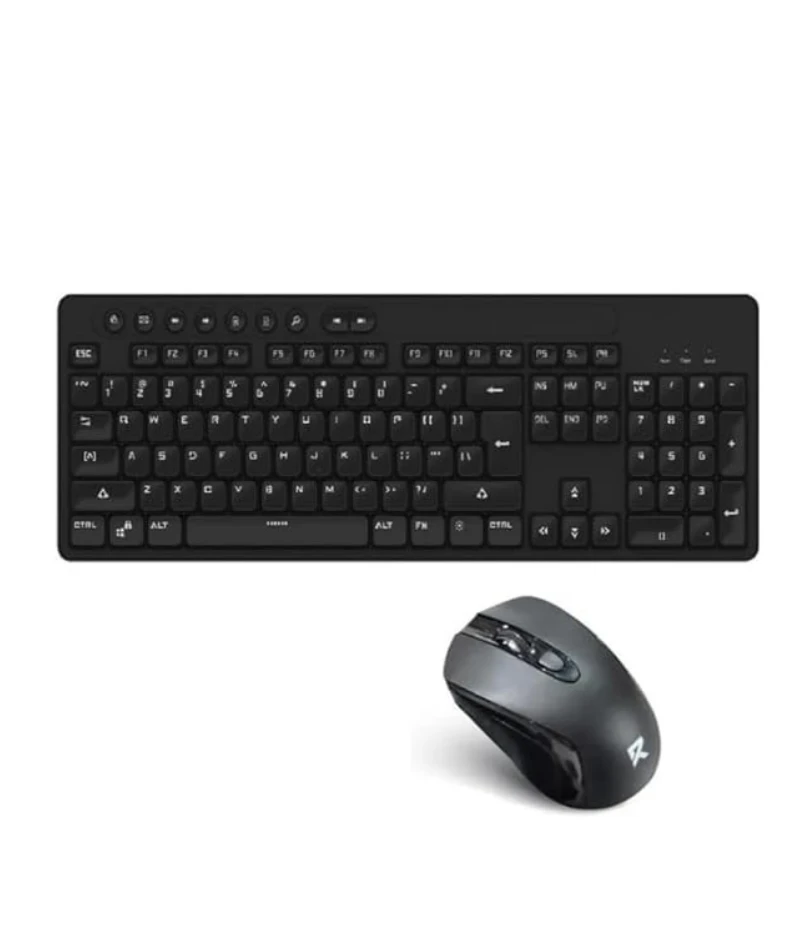 ريدراجون مجموعة كيبورد وماوس لاسلكية BS-7094 - USB لاسلكي - عربي وانجليزي - اسود