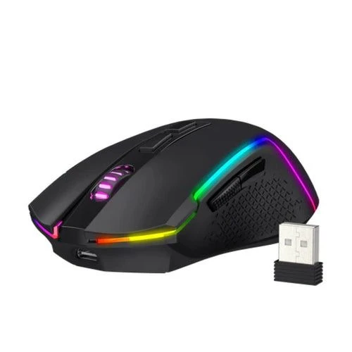 ماوس الألعاب اللاسلكي البصري من ريدراجون، RGB، 8000 نقطة في البوصة، أسود - M693