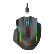 ماوس ألعاب Redragon M901P-KS - 16 زرًا قابلاً للبرمجة، 16000 نقطة لكل بوصة (لاسلكي، أسود)