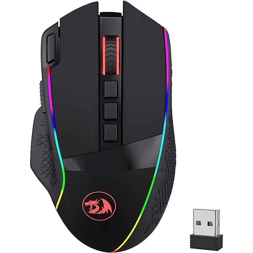 ماوس العاب لاسلكي ريدراجون، RGB، حساسية 19 الف لكل بوصة، اسود - M991