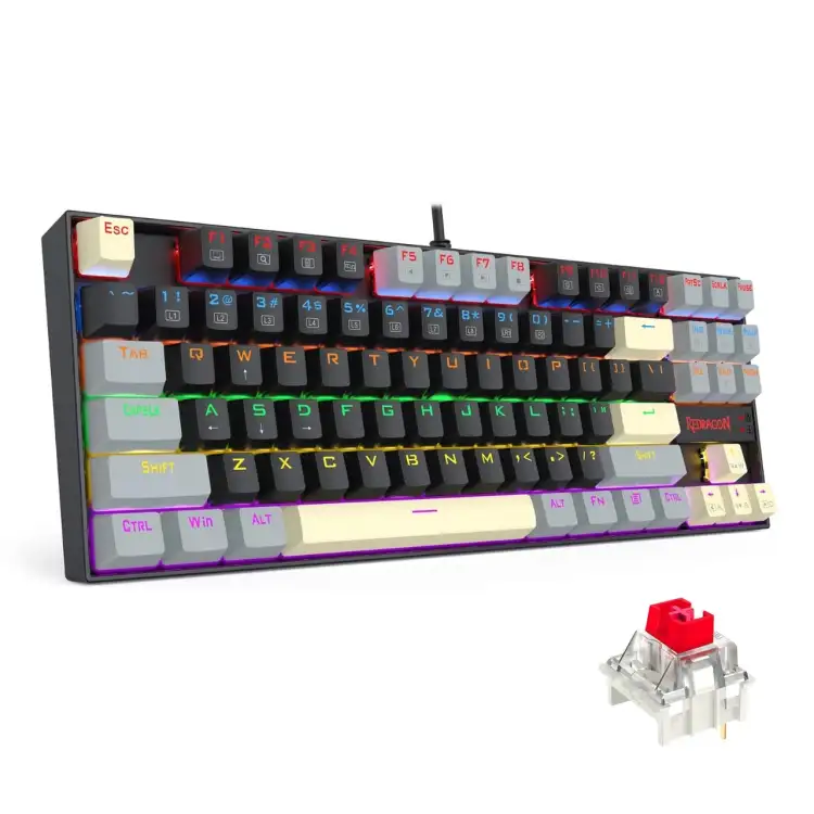 لوحة مفاتيح الألعاب k552 LGY-R black/gray red sw