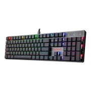لوحة مفاتيح ميكانيكية للألعاب K535 APAS - مفاتيح زرقاء منخفضة الارتفاع - أسود