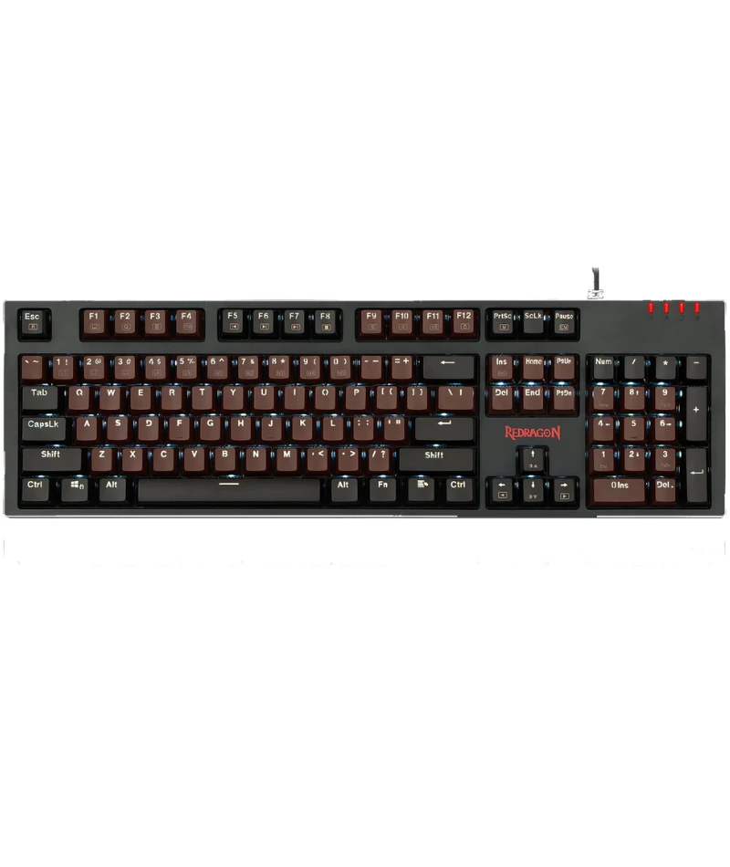 لوحة مفاتيح ألعاب ميكانيكية سلكية Redragon K592 مزودة بمفاتيح بصرية فائقة السرعة زرقاء اللون، وإضاءة خلفية بيضاء