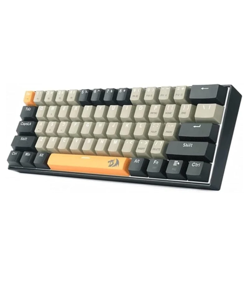 لوحة مفاتيح ميكانيكية للألعاب REDRAGON K606 LAKSHMI بيضاء LED 60% - زرقاء مفاتيح