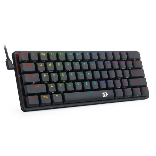 Redragon K615P-KBS Elise Pro لوحة مفاتيح ميكانيكية لاسلكية بتقنية البلوتوث ثلاثي الوضع RGB ، مفتاح أزرق رفيع للغاية