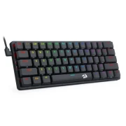 Redragon K615P-KBS Elise Pro لوحة مفاتيح ميكانيكية لاسلكية بتقنية البلوتوث ثلاثي الوضع RGB ، مفتاح أزرق رفيع للغاية
