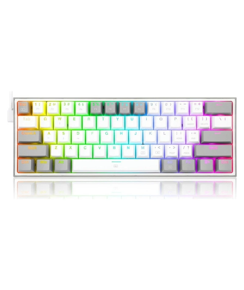 لوحة مفاتيح الألعاب Redragon K617 Fizz  سلكية RGB، لوحة مفاتيح ميكانيكية مدمجة 61 مفتاحًا