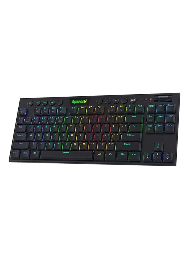 كيبورد ألعاب ميكانيكال ريدراجون Horus TKL لاسلكي بإضاءة RGB، اسود - K621