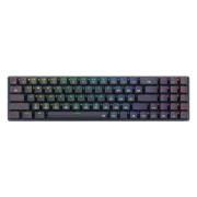لوحة مفاتيح ميكانيكية للألعاب REDRAGON K626P ASHE RGB 78% - مفاتيح زرقاء منخفضة الارتفاع - كابل Type C قابل للفصل - مفاتيح قابلة للتبديل السريع (أسود)