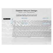 لوحة مفاتيح ألعاب لاسلكية ريدراجونK649 PRO 78% Gasket RGB، مفتاح شفاف مخصص